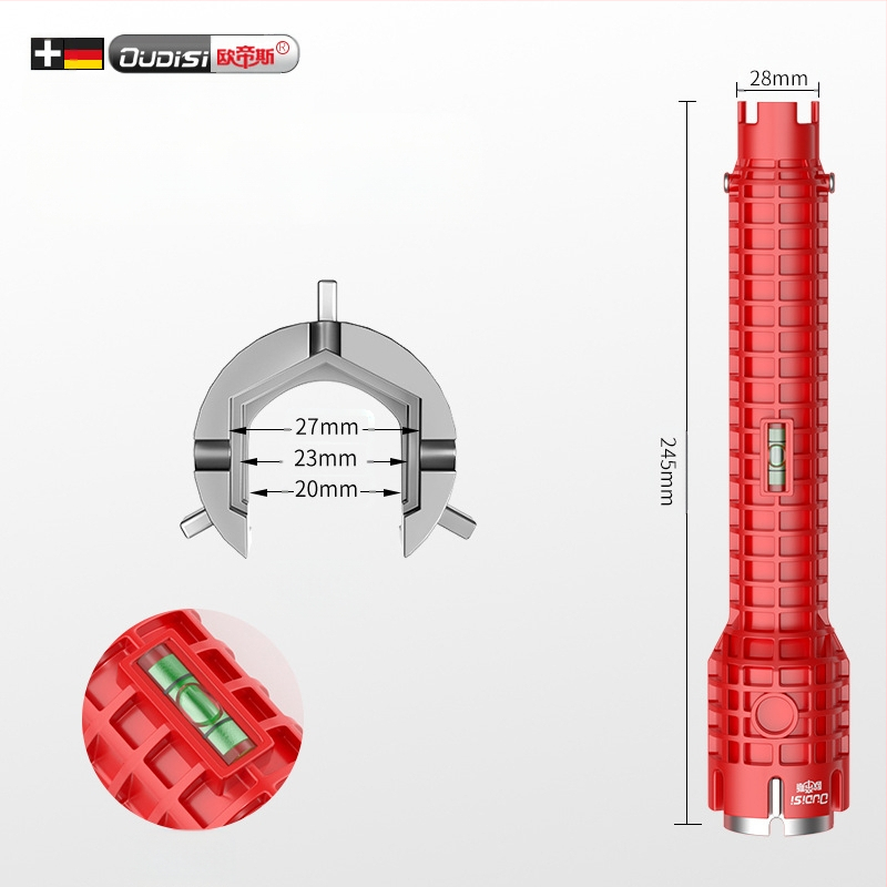 Otis осем в едно мултифункционално средство за сваляне на смесителя за мивка – пластмасова конструкция, тръбен ключ, за кухня и баня