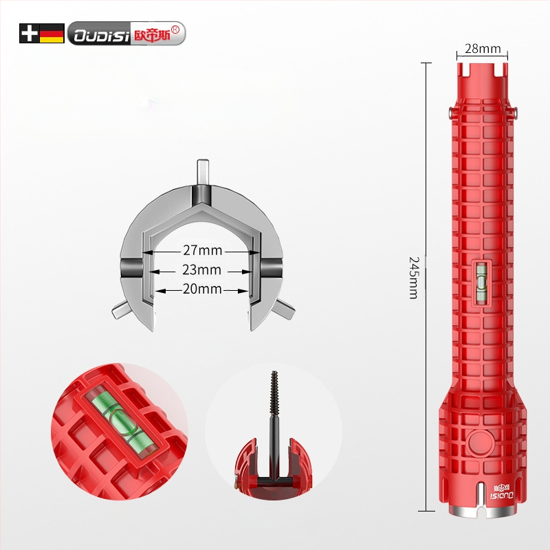 Otis осем в едно мултифункционално средство за сваляне на смесителя за мивка – пластмасова конструкция, тръбен ключ, за кухня и баня