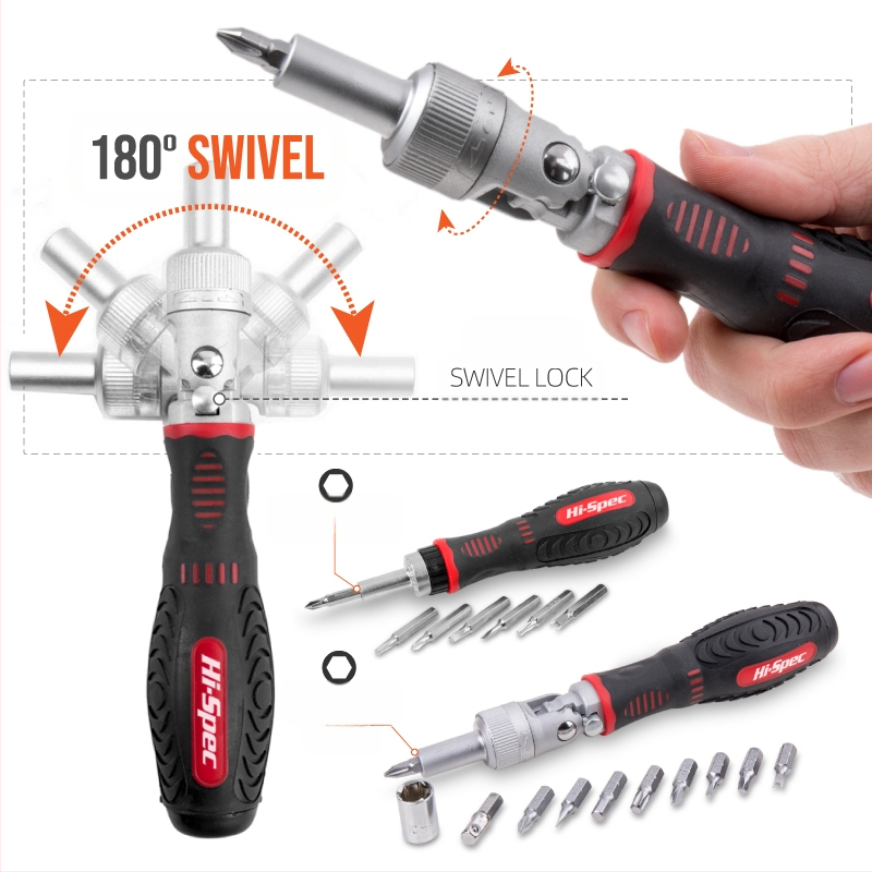 Veržtuvų rinkinys: daugiafunkcinis, su specialių formų Philips ir Torx bitais, laikiklis su sleeve, bitai iš anglinio plieno