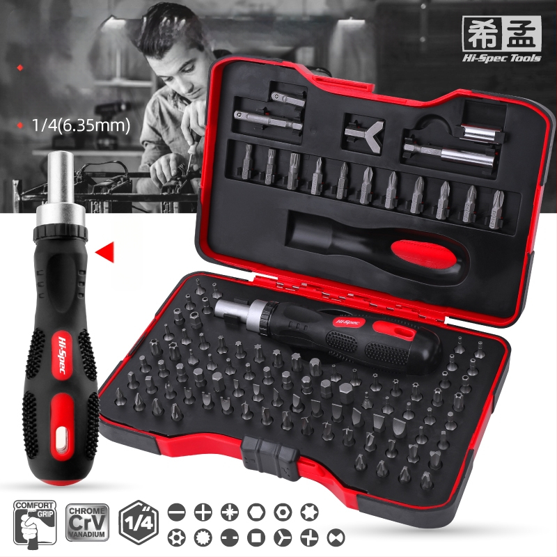 Veržtuvų rinkinys: daugiafunkcinis, su specialių formų Philips ir Torx bitais, laikiklis su sleeve, bitai iš anglinio plieno