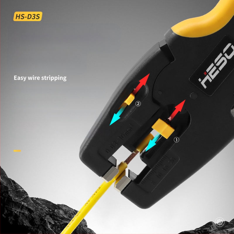 Clește automate pentru dezizolarea cablurilor - unealtă multifuncțională pentru electricieni, dezizolare și tăiere cabluri (Brand: HESO; Greutate: 180 g; Specificații: 8)