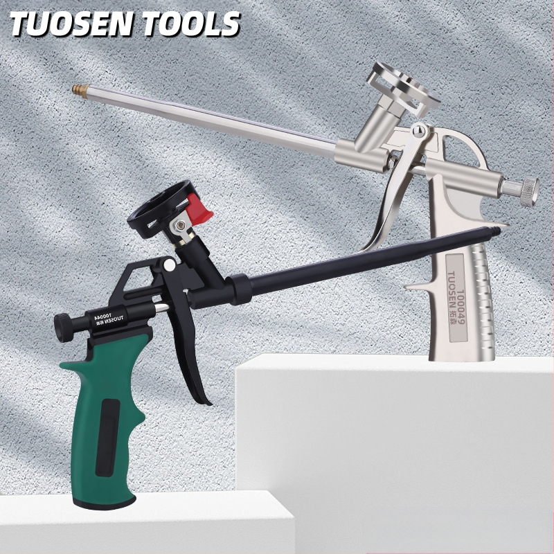 Пистолет за полиуретанова уплътнителна пяна, лесно почистващ се, корпус от сплав, за уплътняване при климатични системи, прозорци и врати
