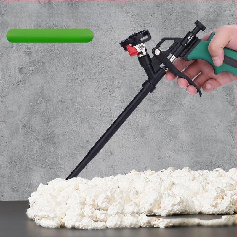 Пистолет за полиуретанова уплътнителна пяна, лесно почистващ се, корпус от сплав, за уплътняване при климатични системи, прозорци и врати