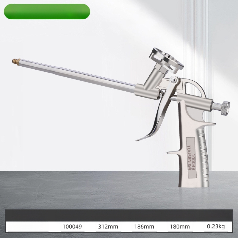 Пистолет за полиуретанова уплътнителна пяна, лесно почистващ се, корпус от сплав, за уплътняване при климатични системи, прозорци и врати