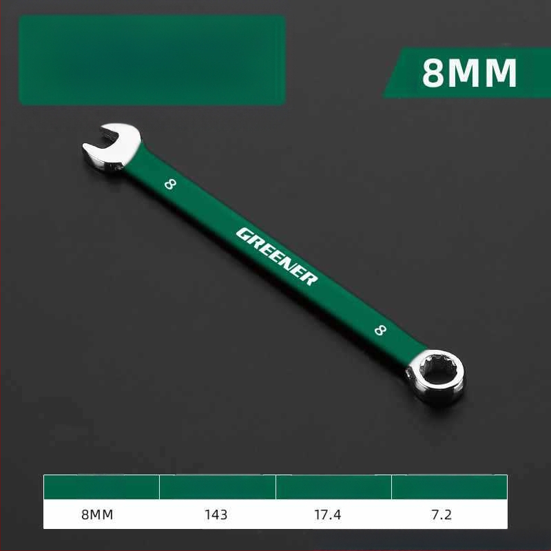Комплект двуфункционални гаечни ключове с отворен край и шестограмен дизайн; изработени от хром-ванадий стомана.