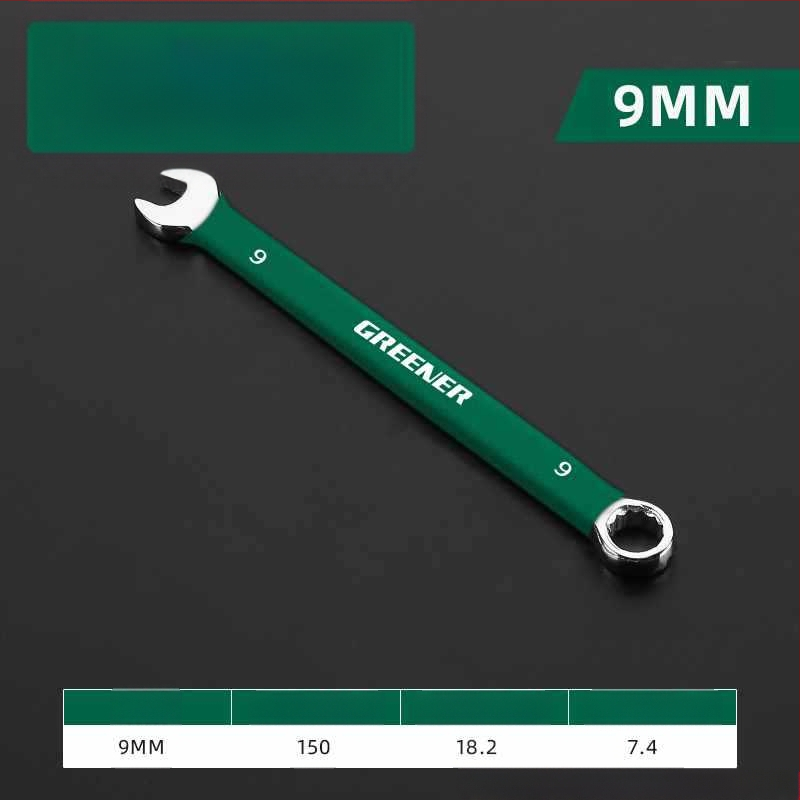 Комплект двуфункционални гаечни ключове с отворен край и шестограмен дизайн; изработени от хром-ванадий стомана.