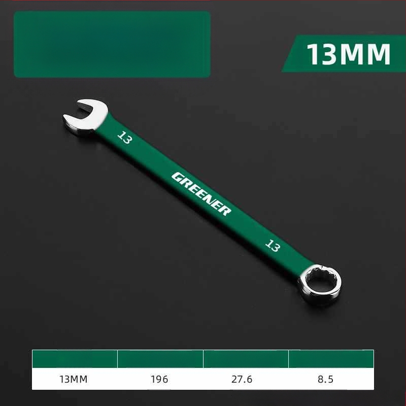 Комплект двуфункционални гаечни ключове с отворен край и шестограмен дизайн; изработени от хром-ванадий стомана.