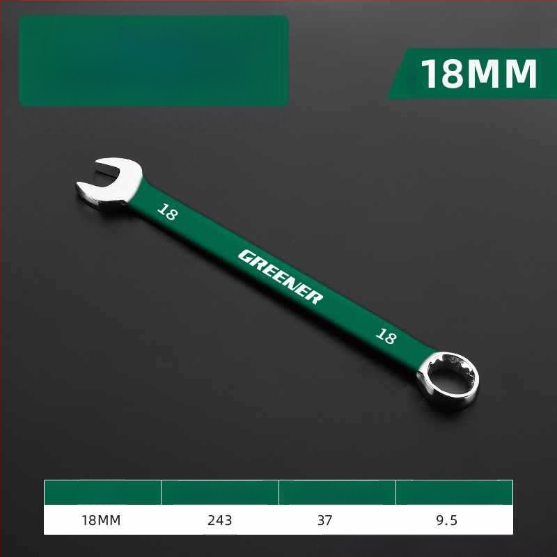 Комплект двуфункционални гаечни ключове с отворен край и шестограмен дизайн; изработени от хром-ванадий стомана.