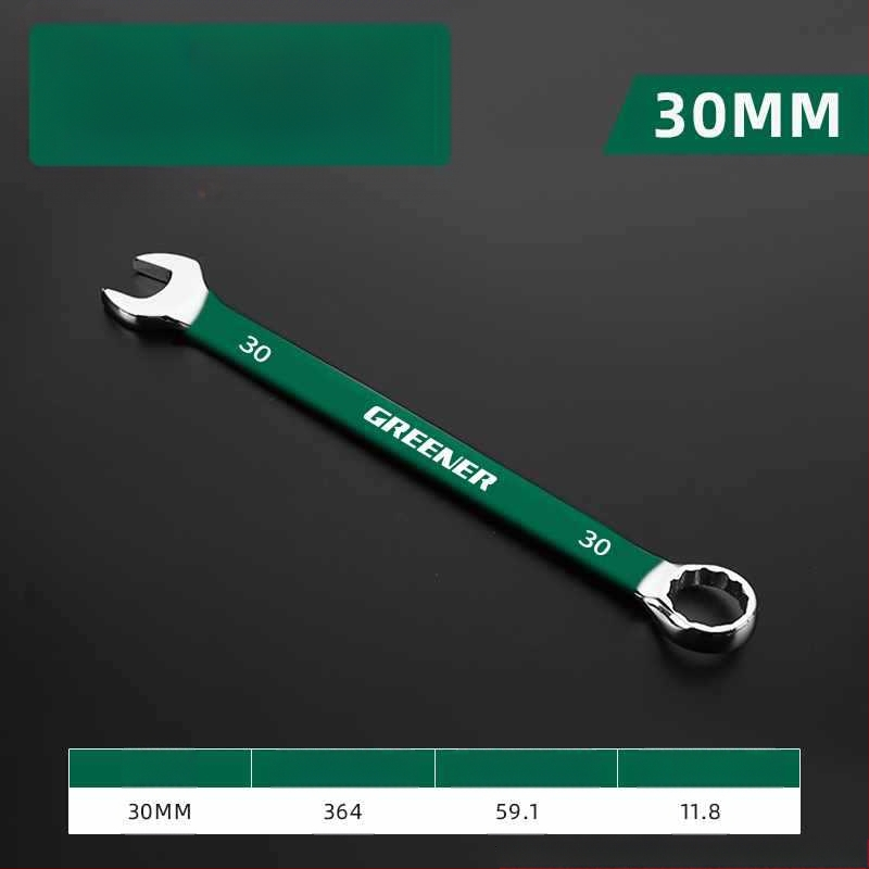 Комплект двуфункционални гаечни ключове с отворен край и шестограмен дизайн; изработени от хром-ванадий стомана.