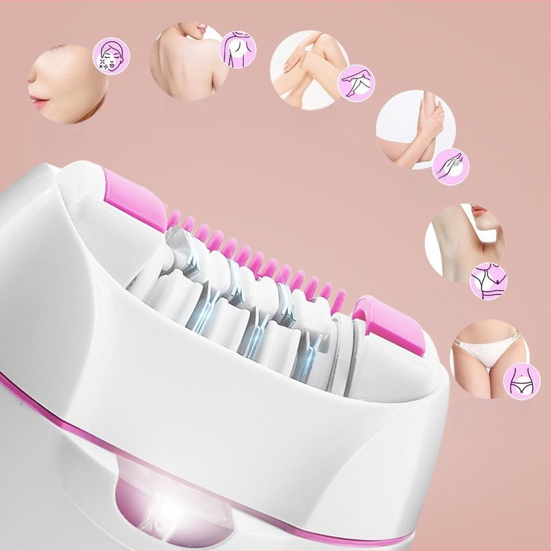 HATTEKER Električni epilator za tijelo — USB punjenje, mokro i suho, za cijelo tijelo, Oštrica od nehrđajućeg čelika, Model SK-505