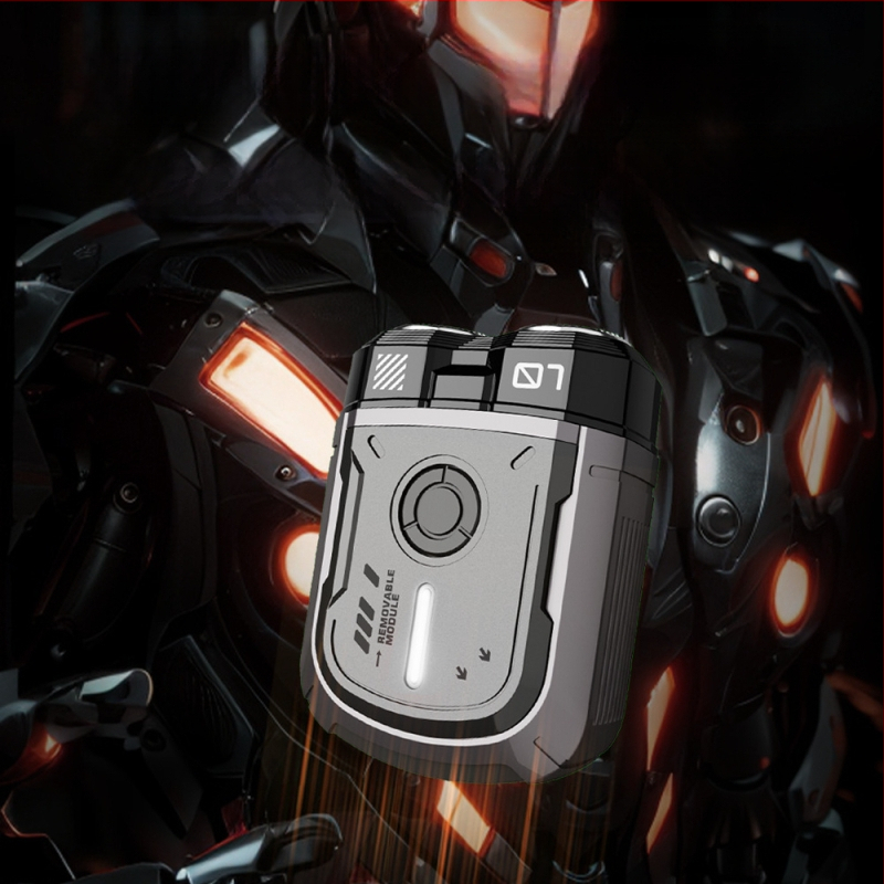 Ηλεκτρικό ξυριστικό για υγρή και στεγνή χρήση σε ολόκληρο το σώμα, επαναφορτιζόμενο με ενσωματωμένη μπαταρία, περιστρεφόμενη κεφαλή με δύο λεπίδες, πλωτή κεφαλή, κινητήρας με βούρτσες