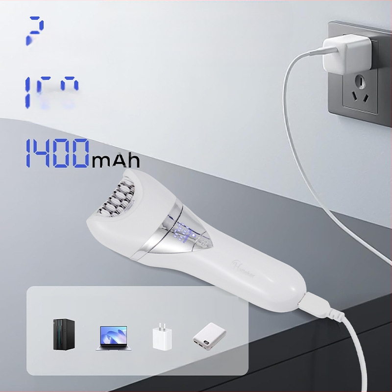 Γυναικείος ηλεκτρικός τριμερ σώματος, 6-σε-1, υγρός και ξηρός, USB τροφοδοσία, κεφαλή από ανοξείδωτο ατσάλι, μοντέλο HT-576