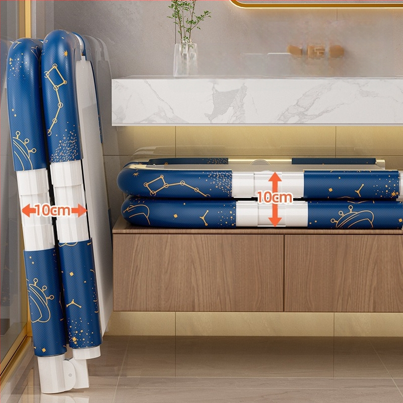 Sulankstomas vonios kibiras suaugusiems – PVC medžiaga, sulankstomas dizainas su garuojančiomis burbulėmis, tinka voniai, prekės ženklas Ooni Bear