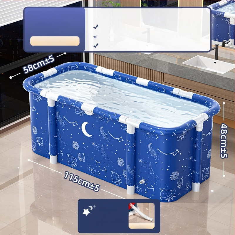 Sulankstomas vonios kibiras suaugusiems – PVC medžiaga, sulankstomas dizainas su garuojančiomis burbulėmis, tinka voniai, prekės ženklas Ooni Bear