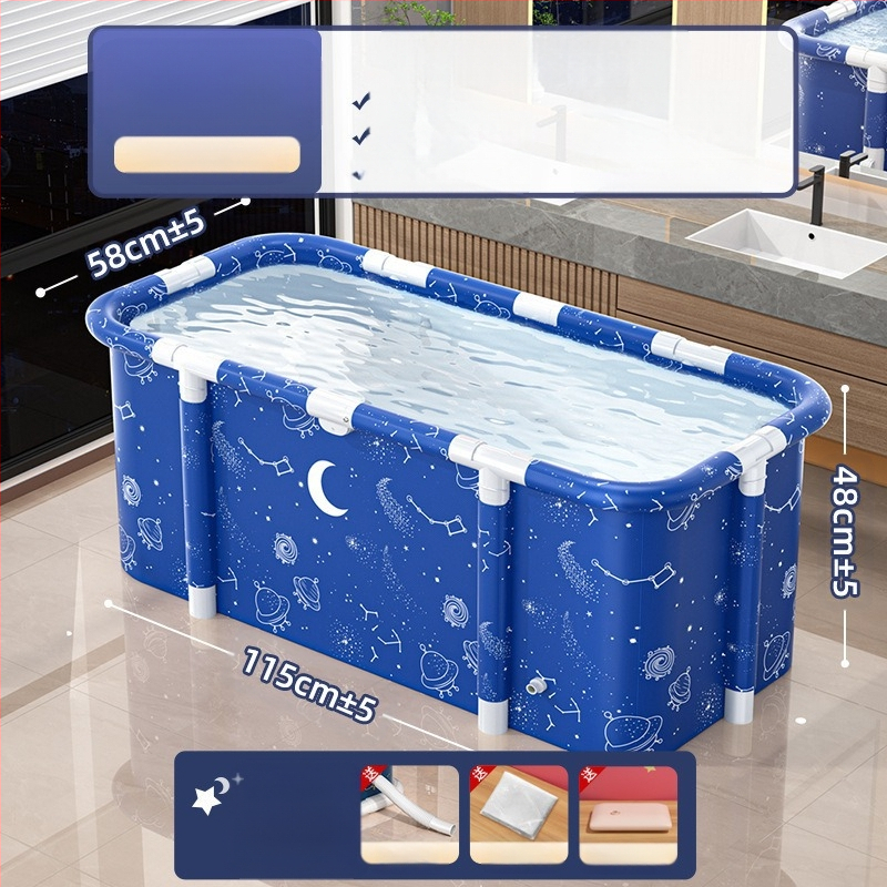 Sulankstomas vonios kibiras suaugusiems – PVC medžiaga, sulankstomas dizainas su garuojančiomis burbulėmis, tinka voniai, prekės ženklas Ooni Bear