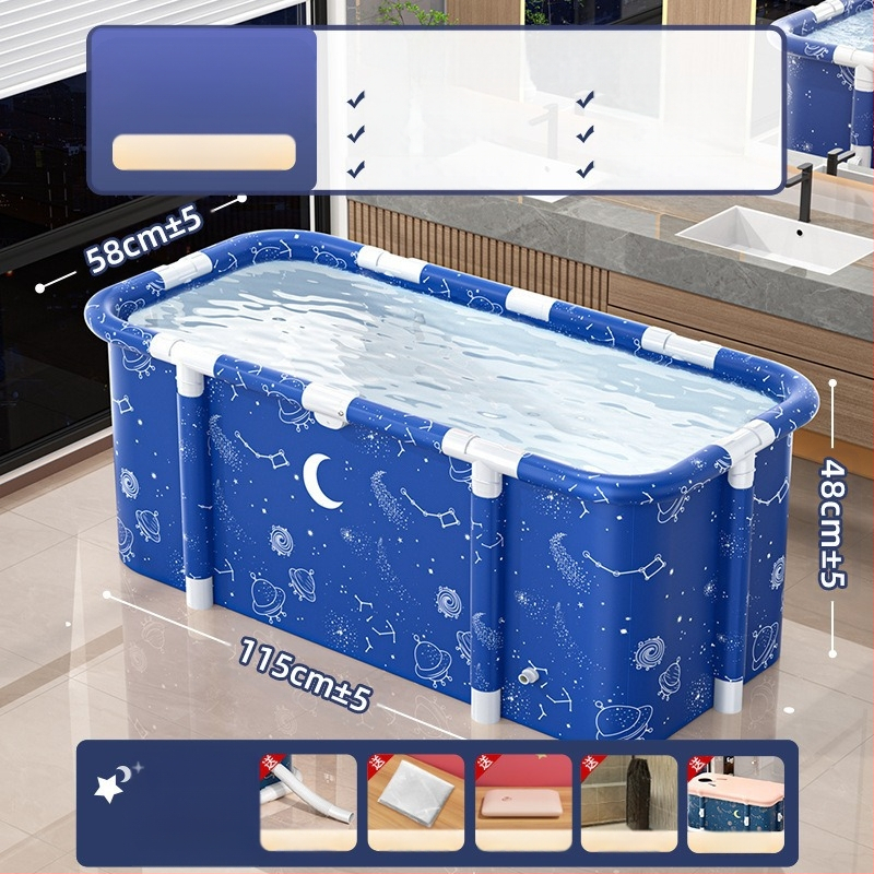 Sulankstomas vonios kibiras suaugusiems – PVC medžiaga, sulankstomas dizainas su garuojančiomis burbulėmis, tinka voniai, prekės ženklas Ooni Bear