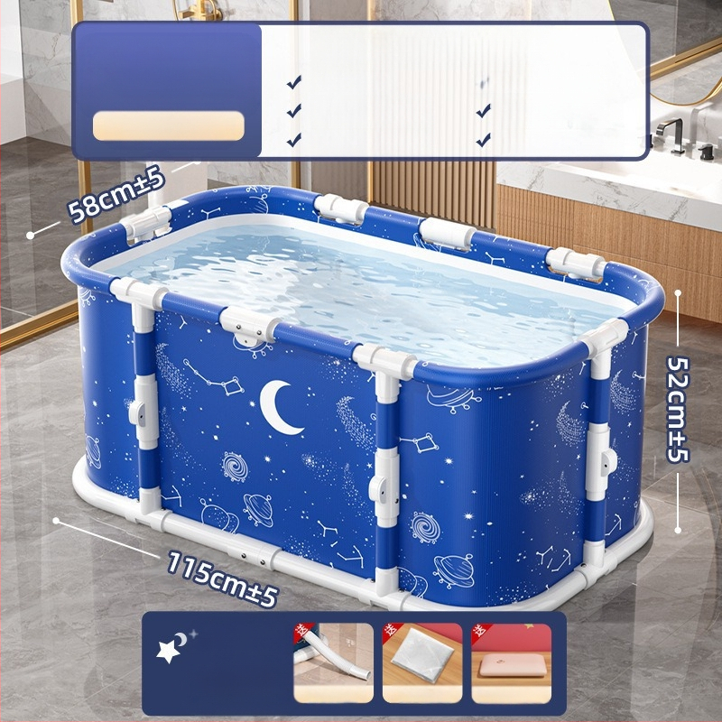 Sulankstomas vonios kibiras suaugusiems – PVC medžiaga, sulankstomas dizainas su garuojančiomis burbulėmis, tinka voniai, prekės ženklas Ooni Bear