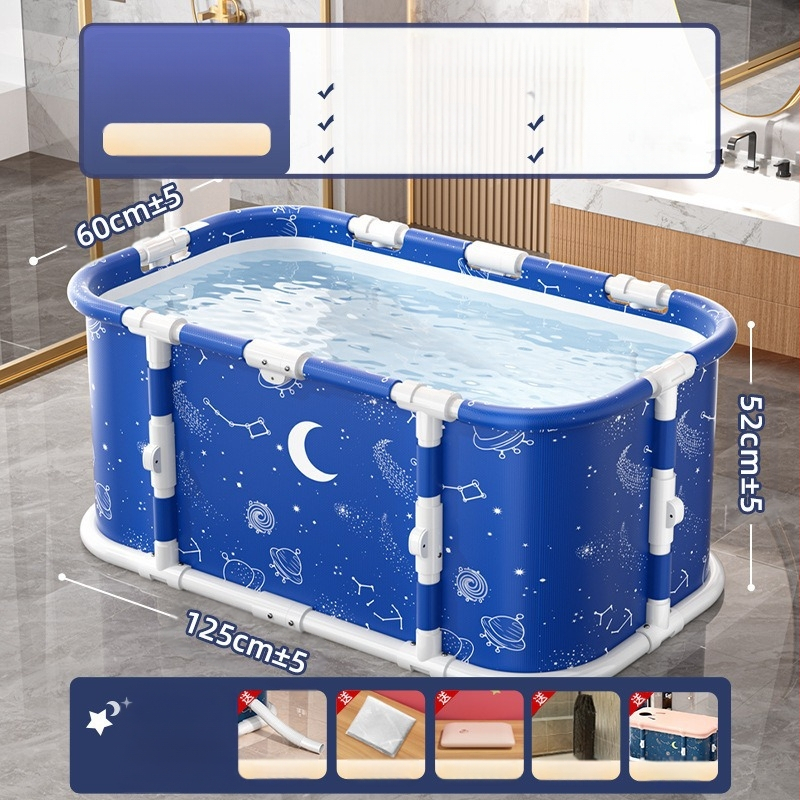 Sulankstomas vonios kibiras suaugusiems – PVC medžiaga, sulankstomas dizainas su garuojančiomis burbulėmis, tinka voniai, prekės ženklas Ooni Bear