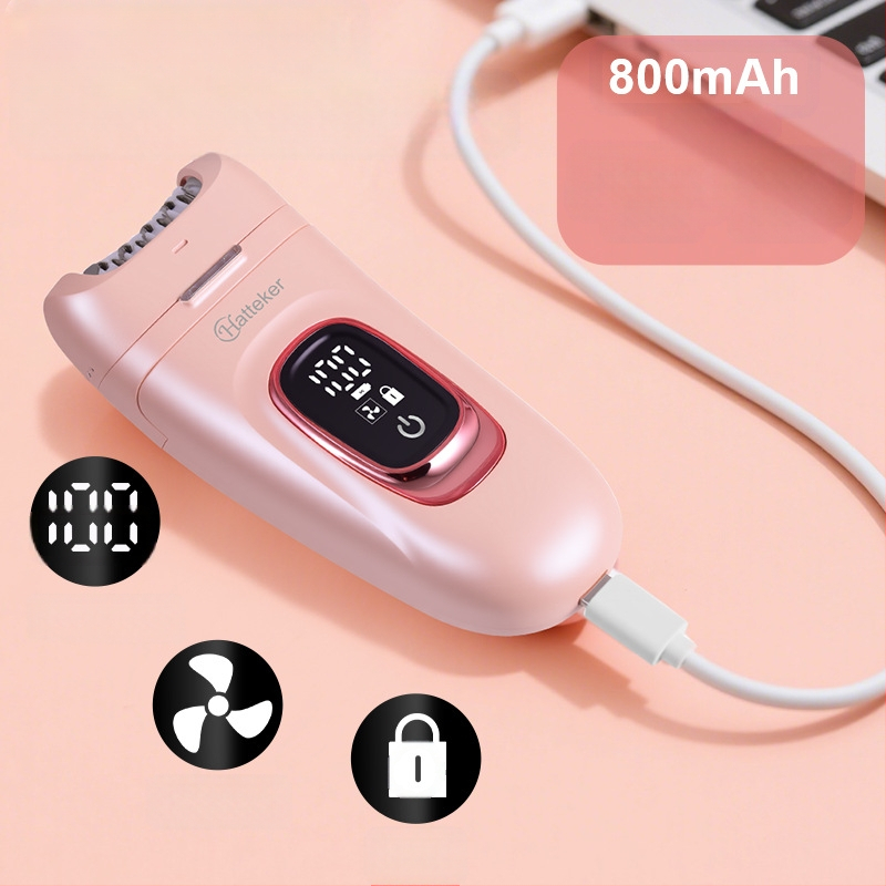 HATTEKER HT-582 USB Električni aparat za uklanjanje dlačica – 5-u-1 za cijelo tijelo, glava od nehrđajućeg čelika, mokro/suvo, brijač za lice i masaža lica