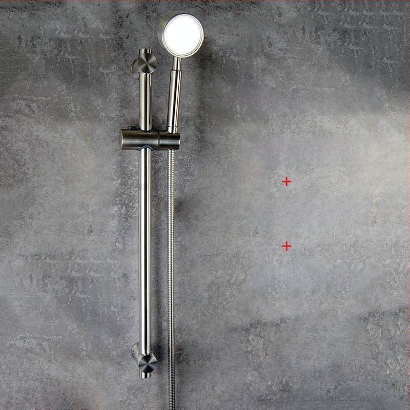 Paslėptas dušo maišytuvas iš nerūdijančio plieno, įmontuotas į sieną, keraminės vožtuvo šerdies
