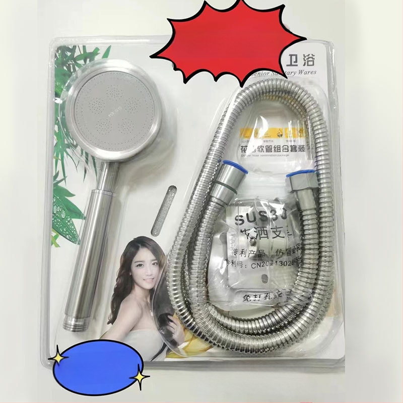 Paslėptas dušo maišytuvas iš nerūdijančio plieno, įmontuotas į sieną, keraminės vožtuvo šerdies