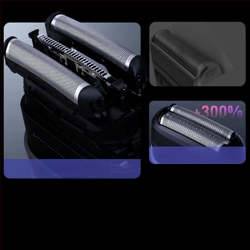 Panasonic elektrinis skustuvas, 3 galvų reciproku pjovimas, be šepetėlių variklis, plūdžio konstrukcija, įkraunamas, 60 min veikimo laikas