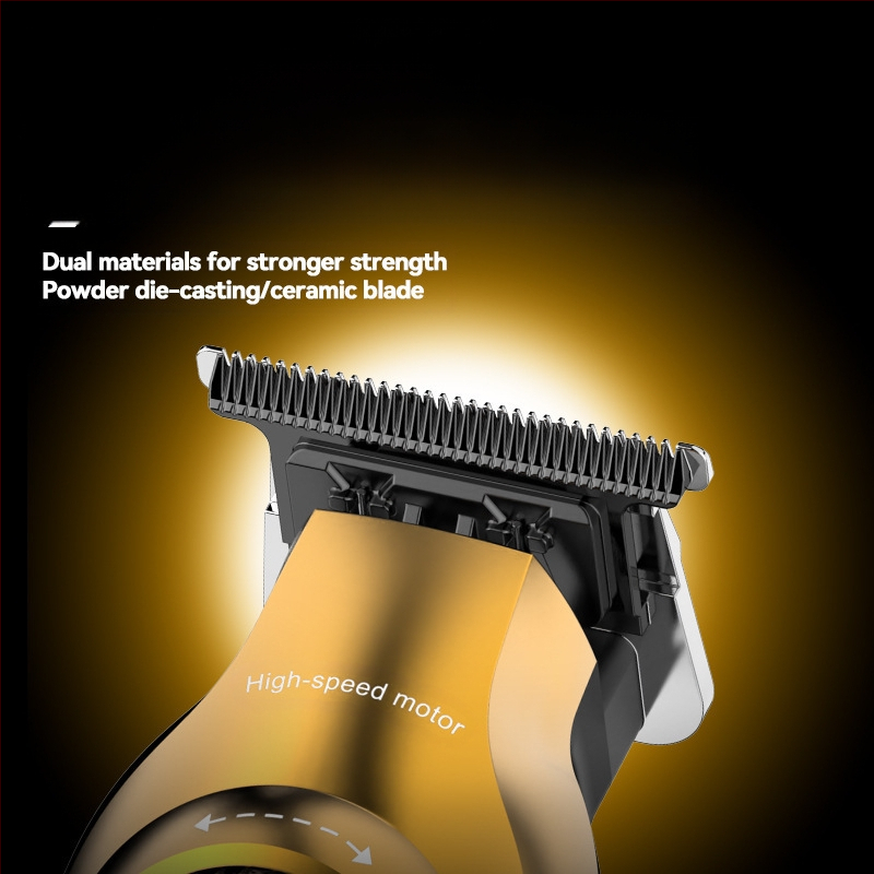 Kemei KM-1677 Plaukų kirpimo mašinka, įkraunama, be šepetėlių variklis, milteliniai lydiniai peiliukai, įmontuota 500–800 mAh baterija, veikimo laikas 1–3 val.