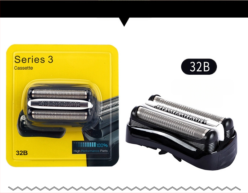 Ανταλλακτικές κεφαλές ξυριστικής Braun – Συμβατές με σειρές 21B32/52/70/92/3579, ABS+μέταλλο, βάρος 25 g