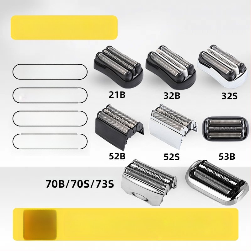 Ανταλλακτικές κεφαλές ξυριστικής Braun – Συμβατές με σειρές 21B32/52/70/92/3579, ABS+μέταλλο, βάρος 25 g
