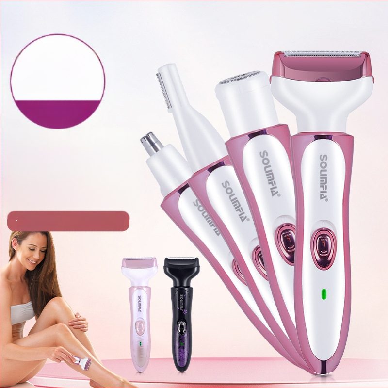 SOLIMPIA HT-581 rasor electric și epilator cu alimentare USB, corp din ABS, cap de tăiere din oțel inoxidabil, pentru utilizare umedă și uscată.