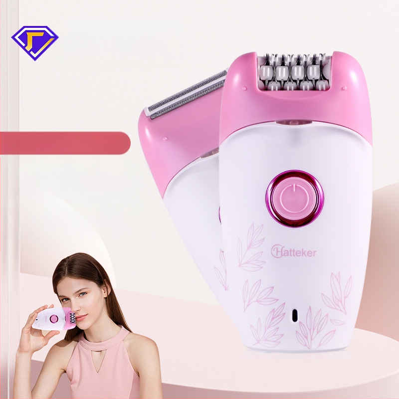 2-în-1 epilator pentru corp pentru femei – HT-557; alimentare USB/electrică; cap de tăiere din oțel inoxidabil; pentru întreg corpul.