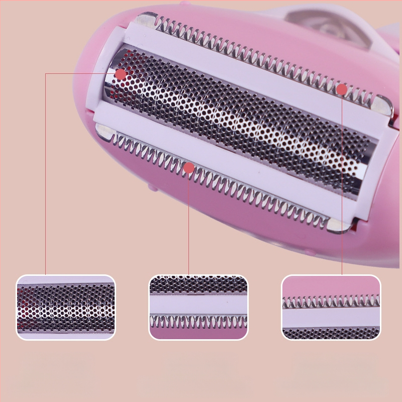 2-σε-1 ηλεκτρικός αποτριχωτής σώματος και ξυριστικό για γυναίκες – HT-557; τροφοδοσία USB/ηλεκτρική· κεφαλή κοπής από ανοξείδωτο ατσάλι· για ολόκληρο το σώμα.