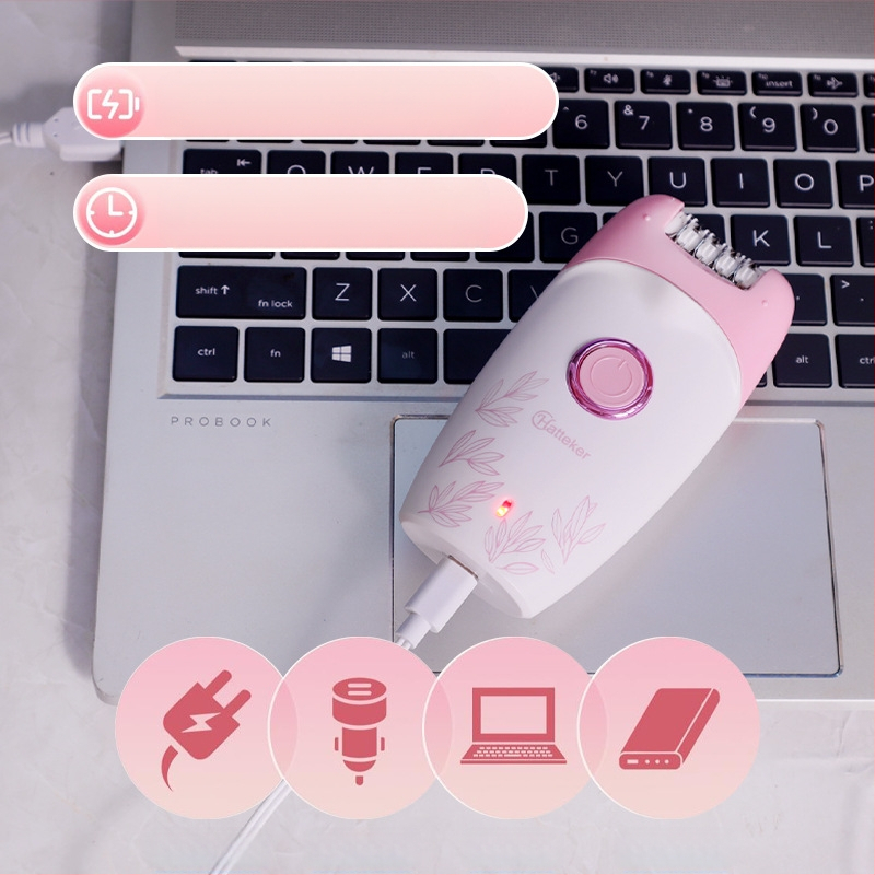 2-σε-1 ηλεκτρικός αποτριχωτής σώματος και ξυριστικό για γυναίκες – HT-557; τροφοδοσία USB/ηλεκτρική· κεφαλή κοπής από ανοξείδωτο ατσάλι· για ολόκληρο το σώμα.