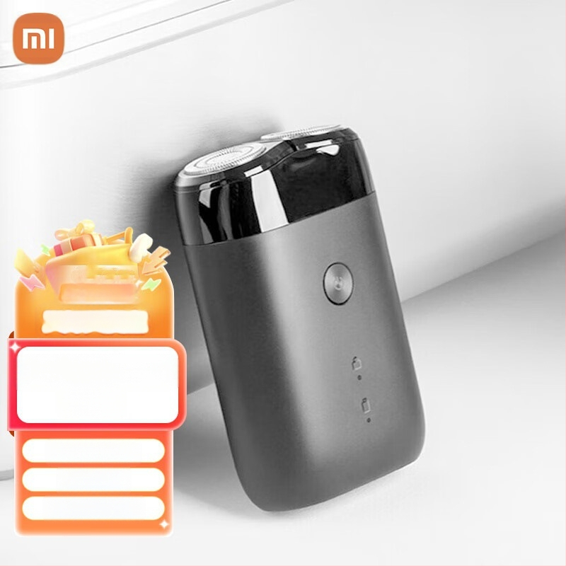 Mijia električni brijač s plutajućom glavom i rotirajućom glavom s dvije oštrice, ugrađena baterija 800–1000 mAh, bez četkica motor, 60+ minuta rada