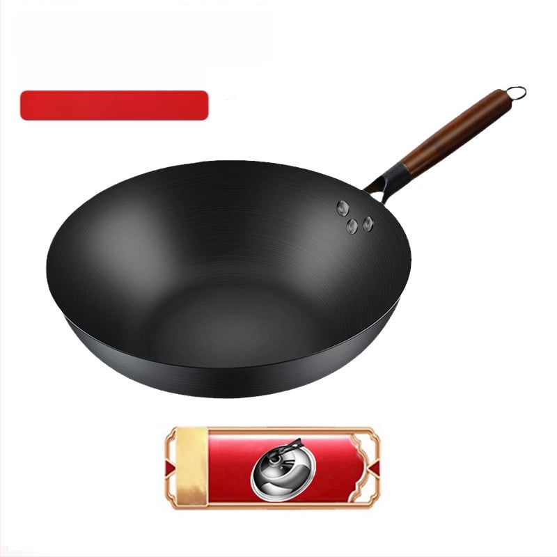 Wok iš aukštos kokybės geležies, Kinų stilius, be dangos, gylis 10,5/10,8/11,1 cm, modelis FS-CS-011