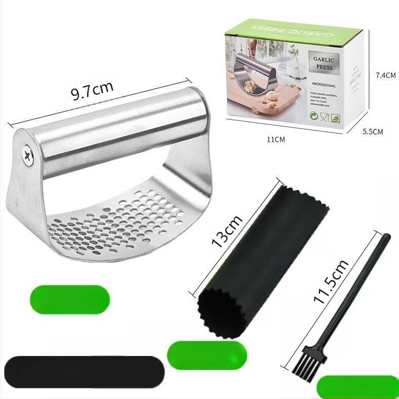 Česnako presas – 304 nerūdijančio plieno, daugiafunkcinė, prekinis ženklas Pin Hengzuo, pritaikymas ir logotipo spausdinimas