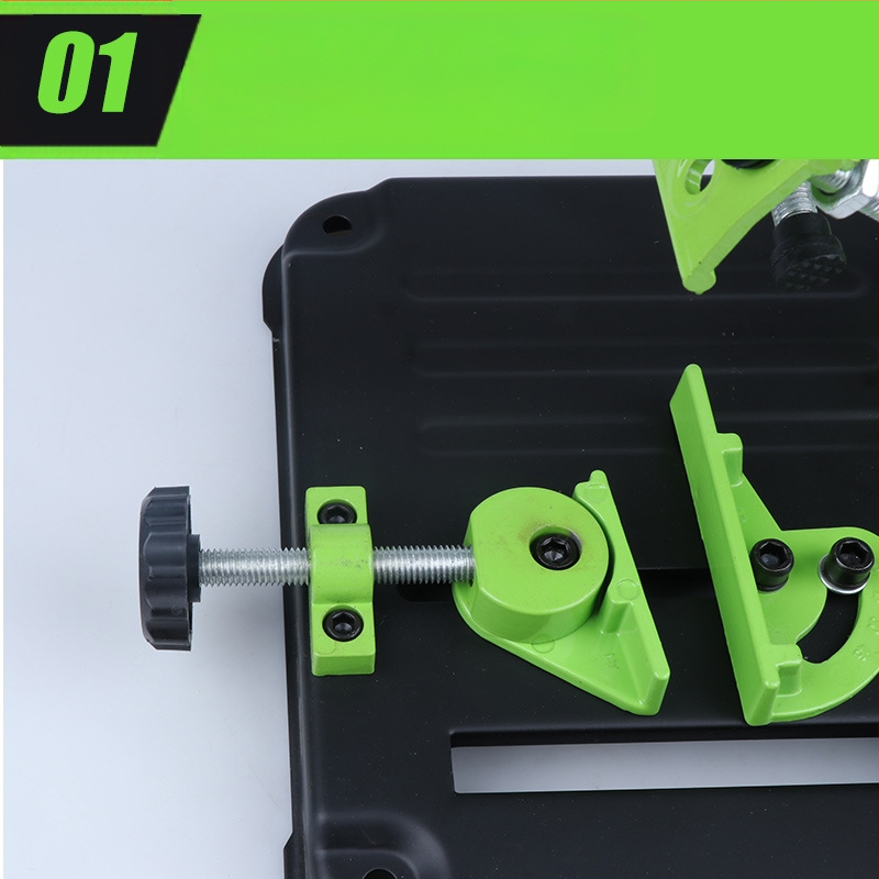 Mini Strong kampinis šlifuoklio laikiklis — daugiafunkcinis tvirtinimas staliniam pjūklui ir rankiniam šlifuokliui