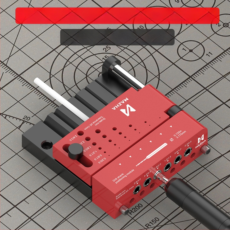 MAZHA Локатор за пробиване на кръгли пръчки, модел T0012-A, метал