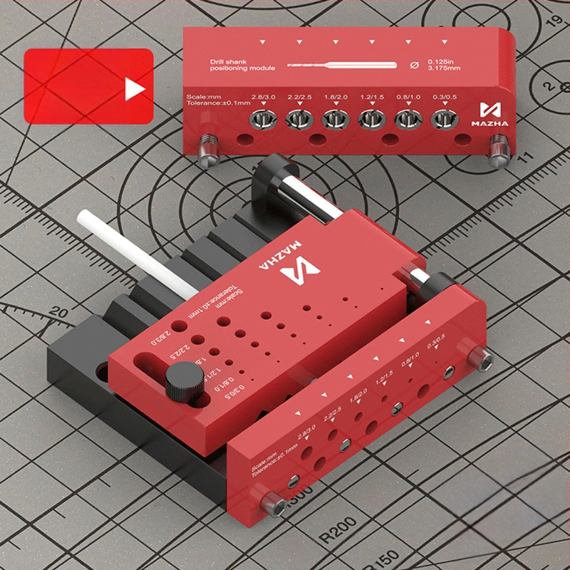 MAZHA Локатор за пробиване на кръгли пръчки, модел T0012-A, метал