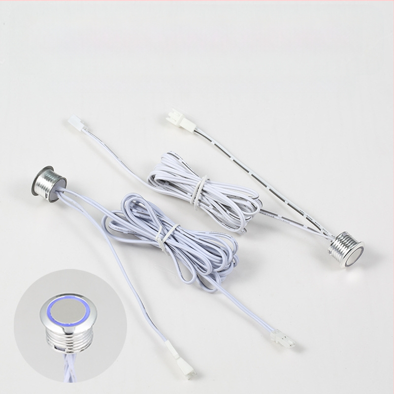 Spintos apšvietimo išmanusis jutiklinis jungiklis su išorine prisilietimo galvute ir šviesos reguliavimu (12–24 V DC, reguliuojamas atidėjimas)