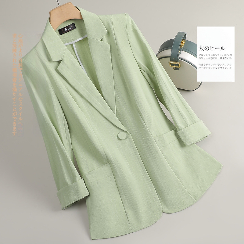 Női kosztümzakó, háromnegyedes ujj, kosztüm gallér, laza fazon, viszkóz anyag, 50–70% tartalom, Nyár 2025