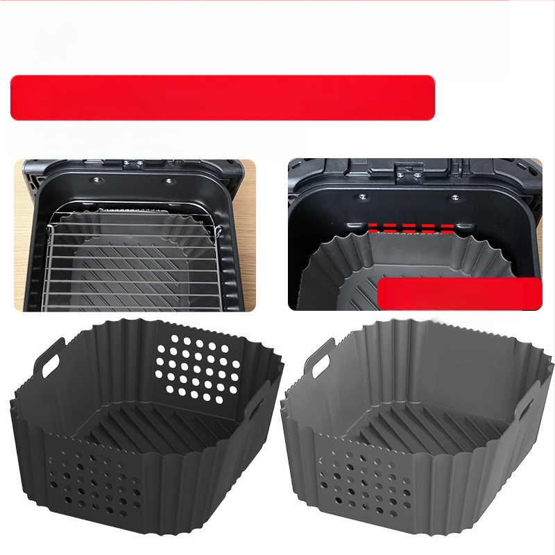 Xinxin silikónová tácka do fritézy s otvormi | silikón pre potraviny | dizajn cirkulácie vzduchu