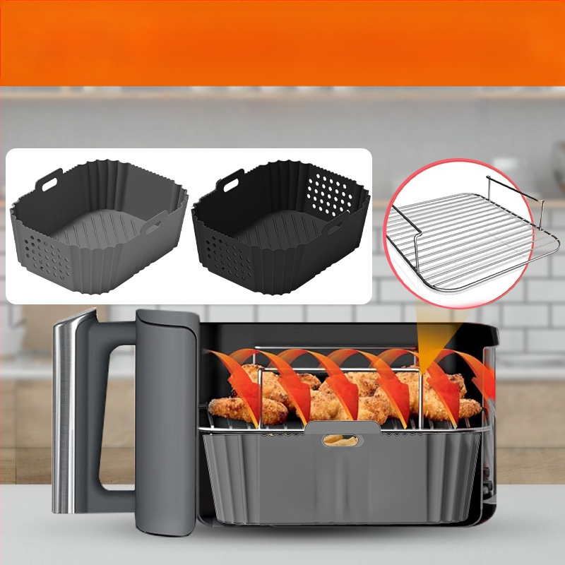 Xinxin silikónová tácka do fritézy s otvormi | silikón pre potraviny | dizajn cirkulácie vzduchu