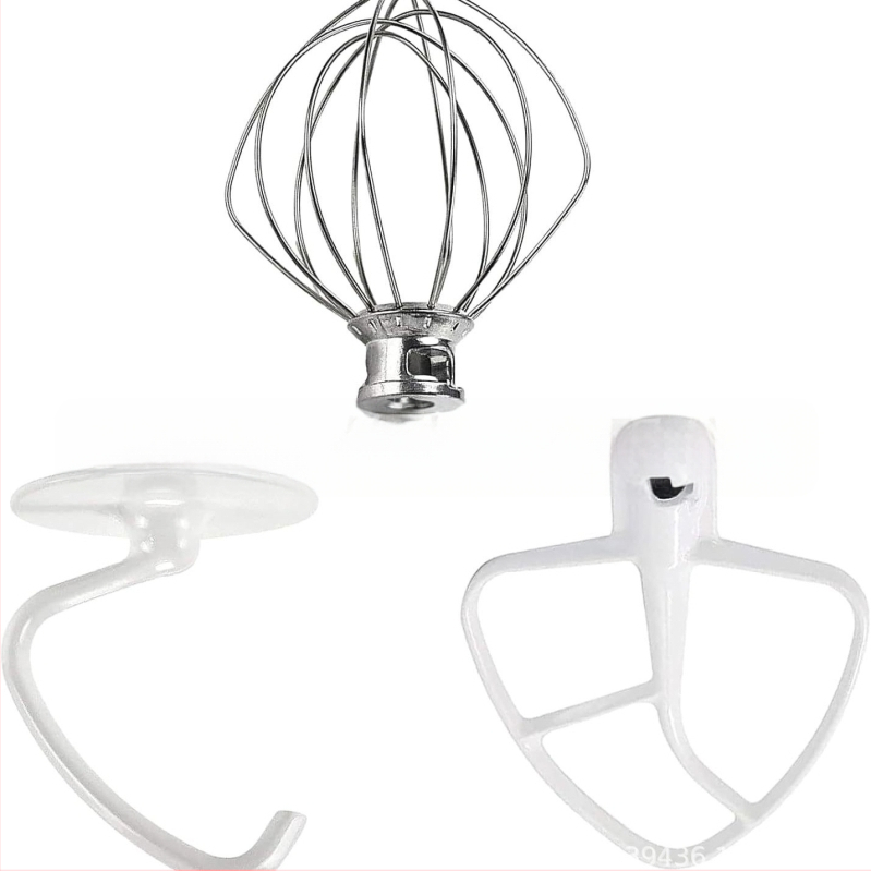 CAYOMEN 5QT комплект приставки за KitchenAid: Egg Mesh, Dough Hook, Stirring Paddle (Mounted)