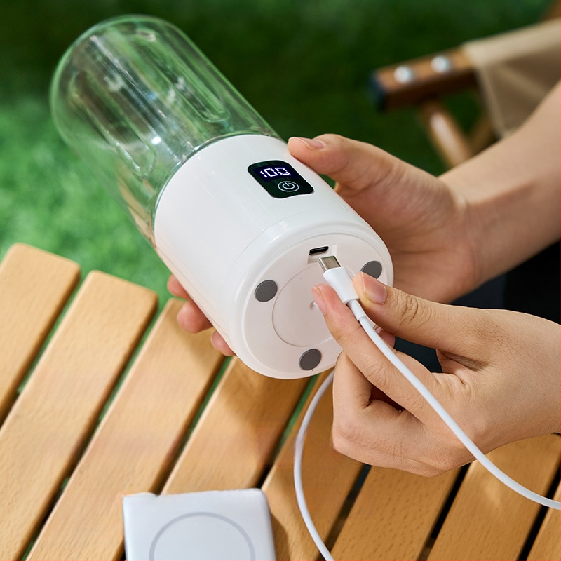 Nešiojamas sulčių puodelis 500 ml, įmontuota baterija, 35W, 18001–20000 rpm, 5+ peiliukai, LCD ekranas