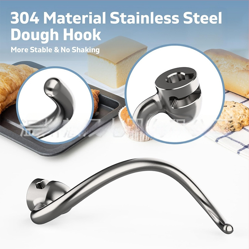 Nerūdijančio plieno tešlos kabliukas KitchenAid staliniam maišytuvui – suderinamas su Professional 5 Plus ir 600 serijomis