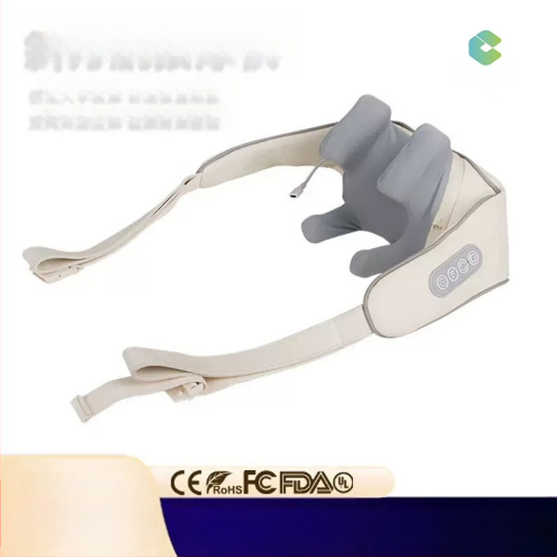 Masažer za ramena i vrat s 6 masažnim glavama, USB napajanje, vremenski tajmer, model 002, koži-prijateljska površina