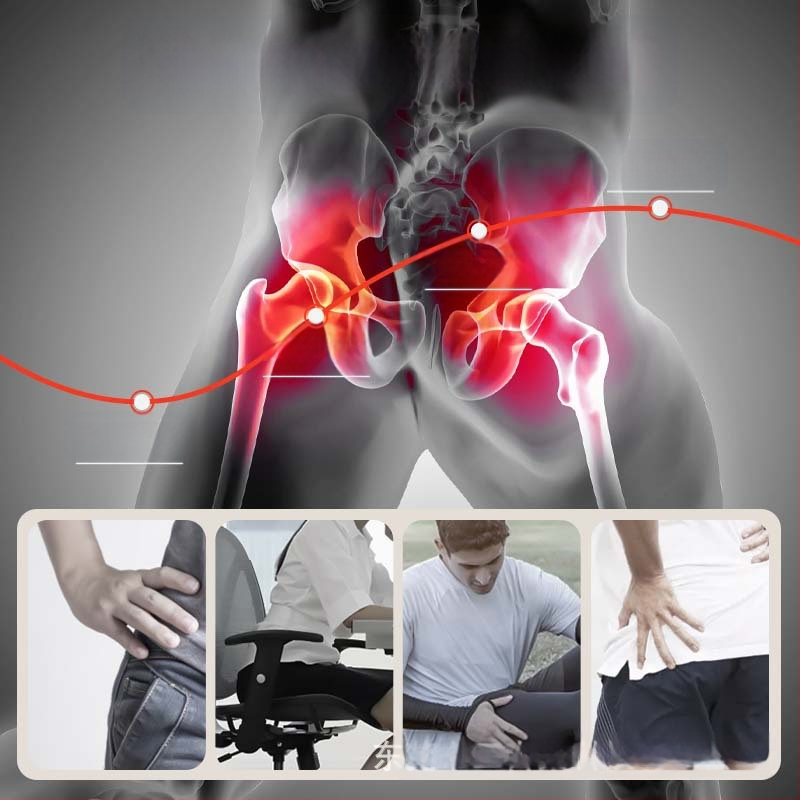 Dispozitiv de fizioterapie a șoldului pentru reabilitare postoperatorie — terapie cu infraroșu, masaj încălzitor, Moxibustion, alimentare USB/AC, control mecanic