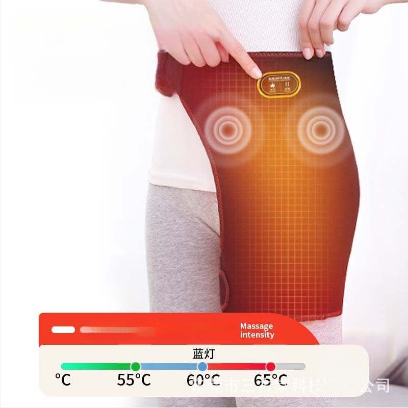 Dispozitiv de fizioterapie a șoldului pentru reabilitare postoperatorie — terapie cu infraroșu, masaj încălzitor, Moxibustion, alimentare USB/AC, control mecanic