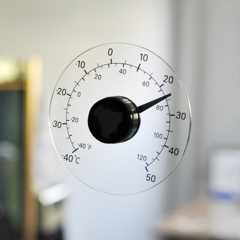 Termometru de sticlă pentru exterior, pentru uși și ferestre, impermeabil, temperatură pentru seră, model 9110D